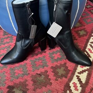 Franco Sarto Sleek Black Heeled Boots